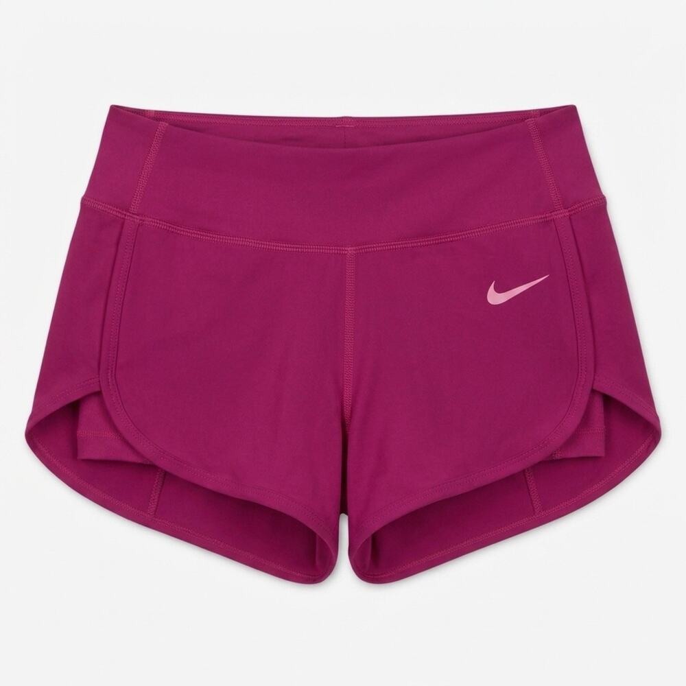 NIKE Swoosh Dri-Fit FLEX 2 IN 1 WOMEN Active Run TENNIS SHORTS Sz XS Fuchsia NEW